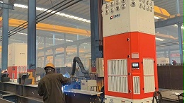 力维环保|湖北某钢结构企业选购的“自循环焊烟净化器”安装完成